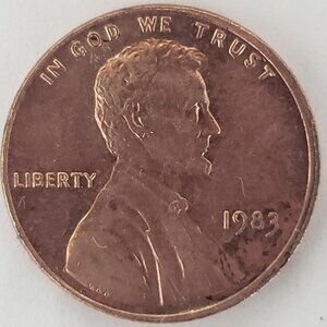 1983 LINCOLN MEMORIAL 1 CENT PENNY COIN EXCELLENT